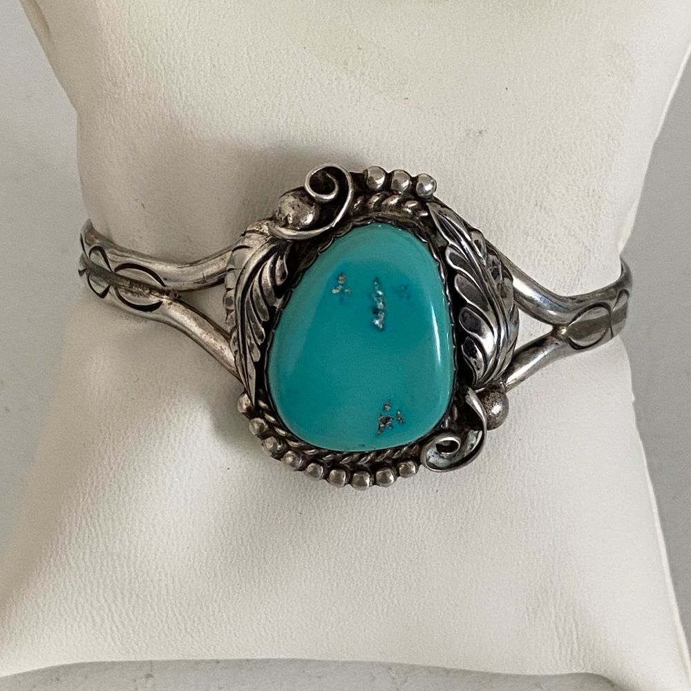 Vintage Navajo Eddie Bacenti Turquoise Cuff